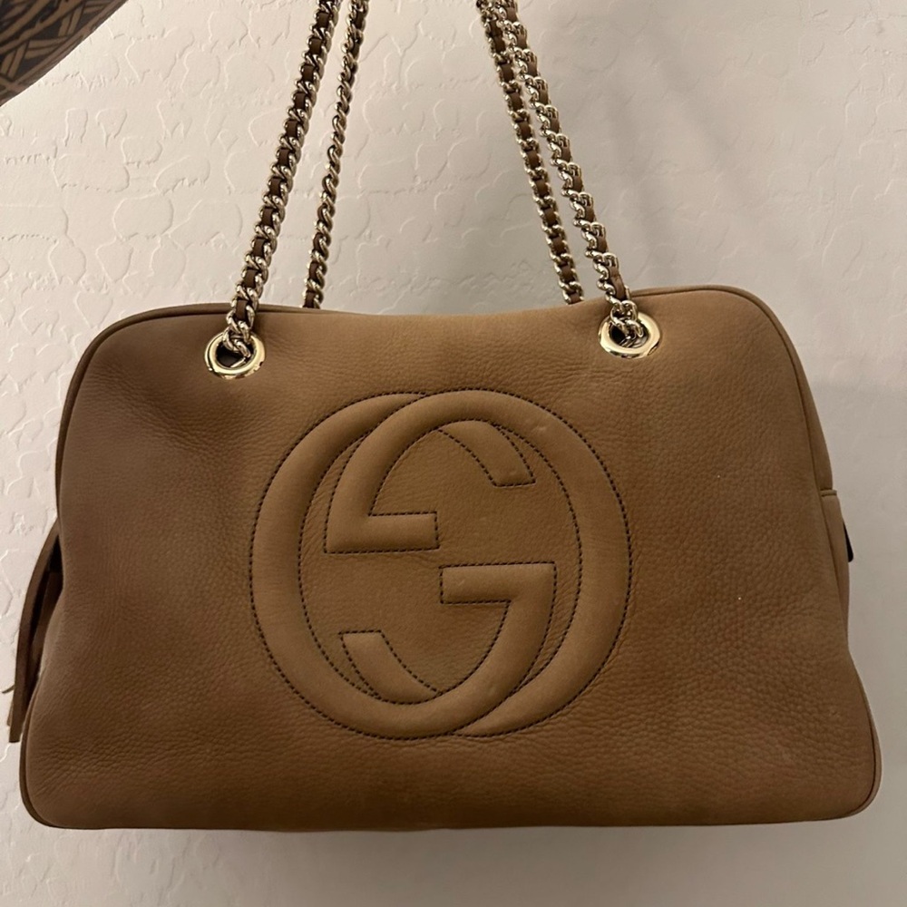 Gucci Brown Leather Soho Chain Satchel